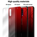 Miniatyrbild 7 av 7: Samsung Galaxy A50 4G / A50s / A30s Skal Fodral i två färger av TPU-silikon och baksida av härdat glas Case Cover Mobilskydd