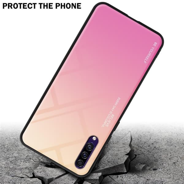 Samsung Galaxy A50 4G / A50s / A30s Skal Fodral i två färger av TPU-silikon och baksida av härdat glas Case Cover Mobilskydd