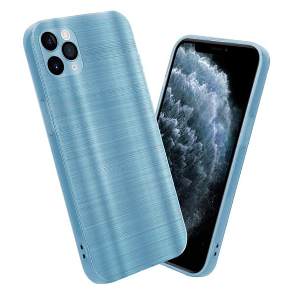 iPhone 11 PRO MAX Skal Fodral Case Cover Mobilskydd av flexibelt TPU-silikon i borstad design
