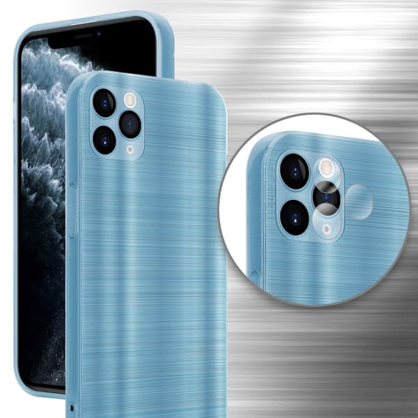 iPhone 11 PRO MAX Skal Fodral Case Cover Mobilskydd av flexibelt TPU-silikon i borstad design