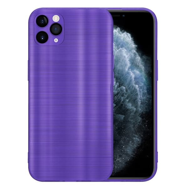 iPhone 11 PRO MAX Skal Fodral Case Cover Mobilskydd av flexibelt TPU-silikon i borstad design