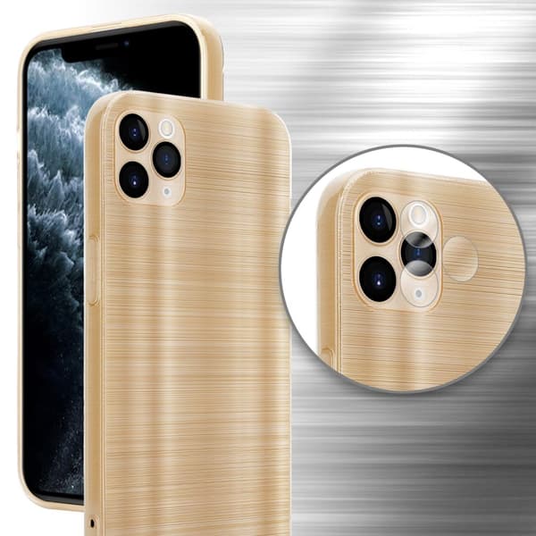 iPhone 11 PRO MAX Skal Fodral Case Cover Mobilskydd av flexibelt TPU-silikon i borstad design