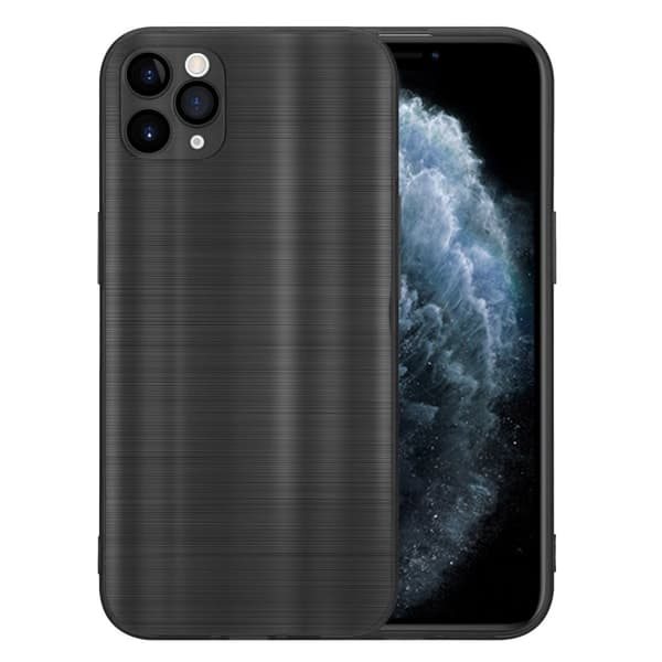 iPhone 11 PRO MAX Suojakuori Suojakotelo joustavasta TPU-silikonista harjatulla muotoilulla