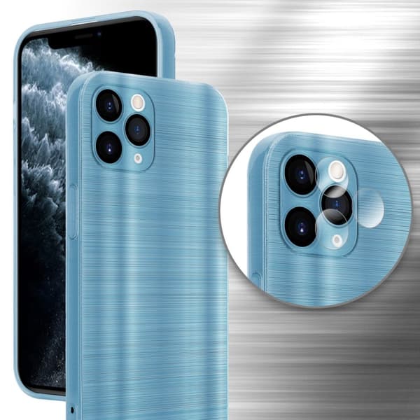 iPhone 11 PRO Skal Fodral Case Cover Mobilskydd av flexibelt TPU-silikon i borstad design