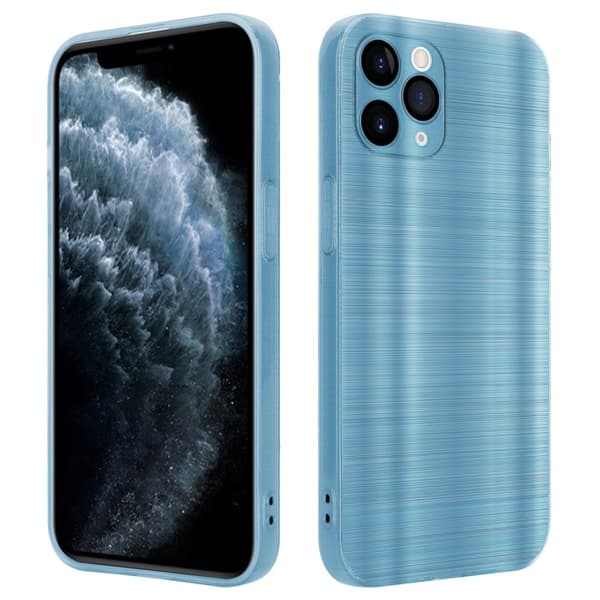 iPhone 11 PRO Skal Fodral Case Cover Mobilskydd av flexibelt TPU-silikon i borstad design
