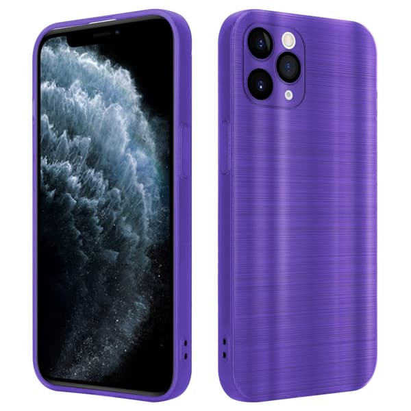 iPhone 11 PRO Skal Fodral Case Cover Mobilskydd av flexibelt TPU-silikon i borstad design