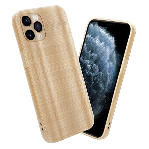 iPhone 11 PRO Skal Fodral Case Cover Mobilskydd av flexibelt TPU-silikon i borstad design