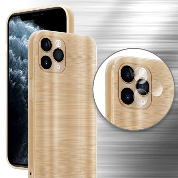 iPhone 11 PRO Skal Fodral Case Cover Mobilskydd av flexibelt TPU-silikon i borstad design