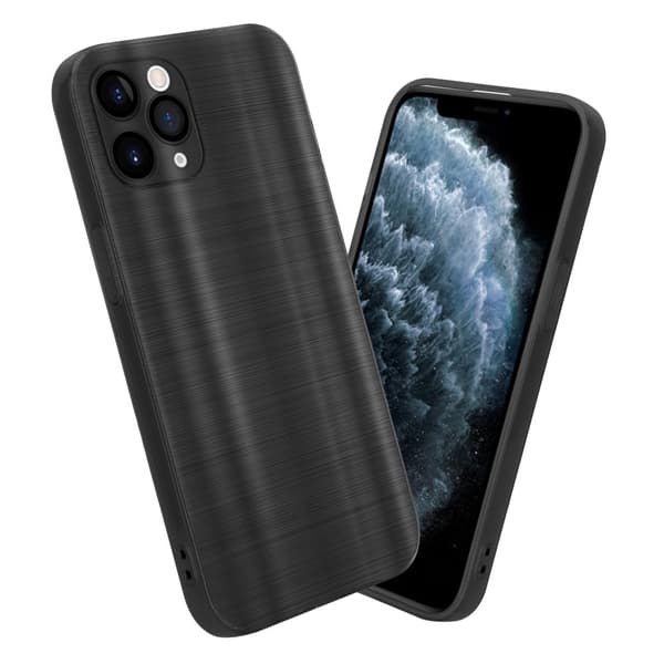 iPhone 11 PRO Skal Fodral Case Cover Mobilskydd av flexibelt TPU-silikon i borstad design