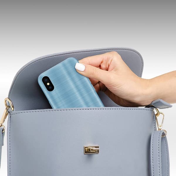 iPhone XS MAX Skal Fodral Case Cover Mobilskydd av flexibelt TPU-silikon i borstad design