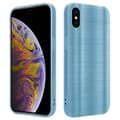 Miniatyrbild 1 av 8: iPhone XS MAX Skal Fodral Case Cover Mobilskydd av flexibelt TPU-silikon i borstad design