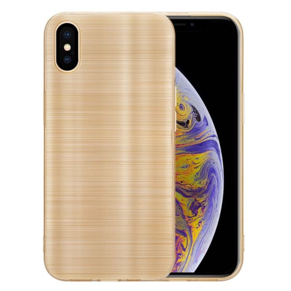 iPhone XS MAX Skal Fodral Case Cover Mobilskydd av flexibelt TPU-silikon i borstad design