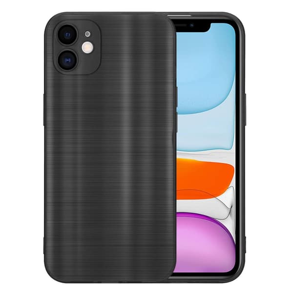 Deksel til iPhone 11 Beskyttelsesdeksel laget av fleksibel TPU-silikon i børstet design