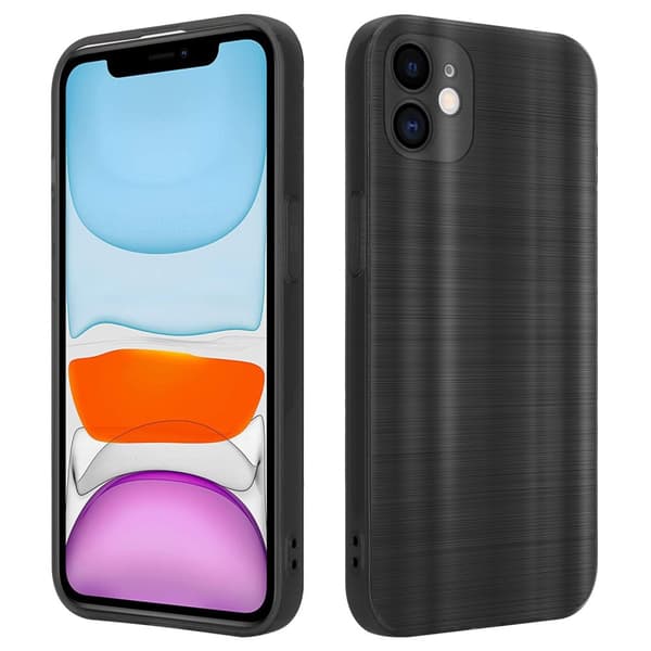 Deksel til iPhone 11 Beskyttelsesdeksel laget av fleksibel TPU-silikon i børstet design