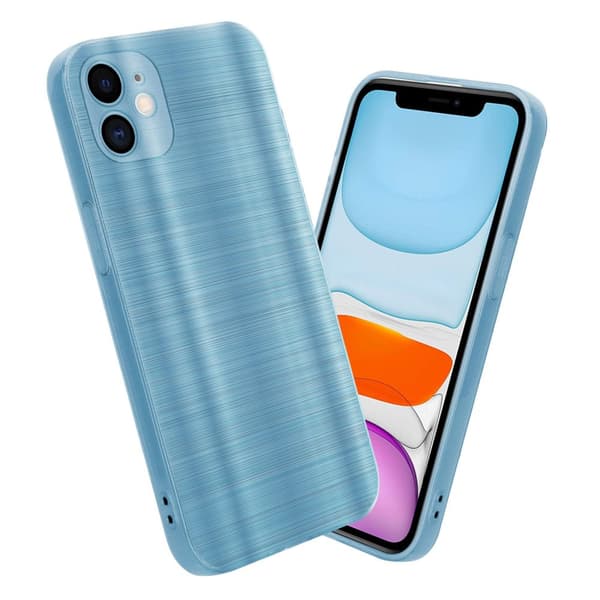 Deksel til iPhone 11 Beskyttelsesdeksel laget av fleksibel TPU-silikon i børstet design