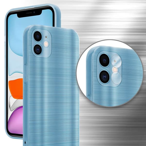 Deksel til iPhone 11 Beskyttelsesdeksel laget av fleksibel TPU-silikon i børstet design