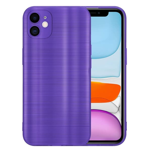 Deksel til iPhone 11 Beskyttelsesdeksel laget av fleksibel TPU-silikon i børstet design