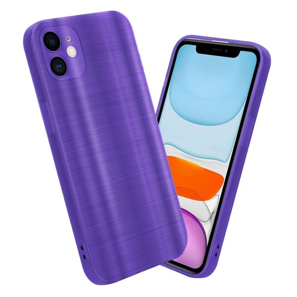 Deksel til iPhone 11 Beskyttelsesdeksel laget av fleksibel TPU-silikon i børstet design