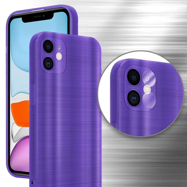 Deksel til iPhone 11 Beskyttelsesdeksel laget av fleksibel TPU-silikon i børstet design