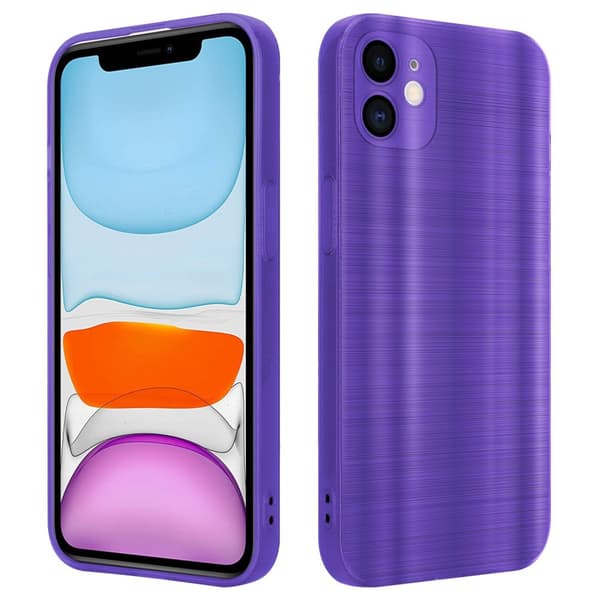 Deksel til iPhone 11 Beskyttelsesdeksel laget av fleksibel TPU-silikon i børstet design