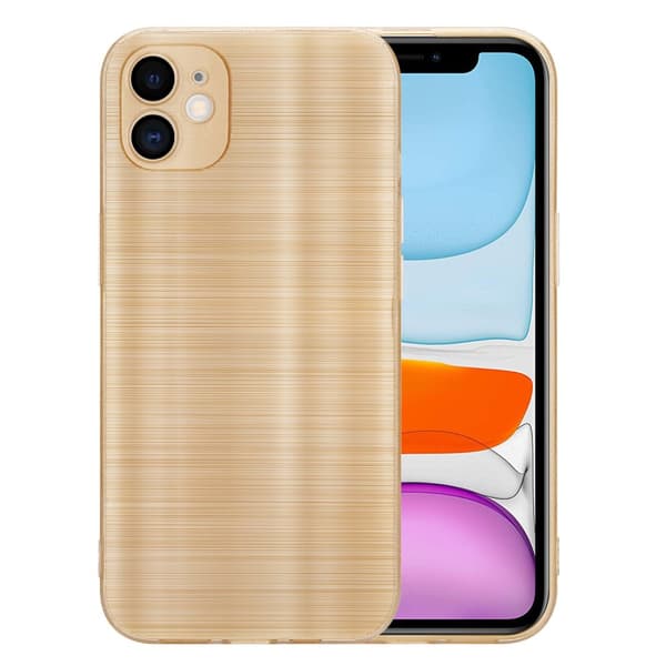 Deksel til iPhone 11 Beskyttelsesdeksel laget av fleksibel TPU-silikon i børstet design