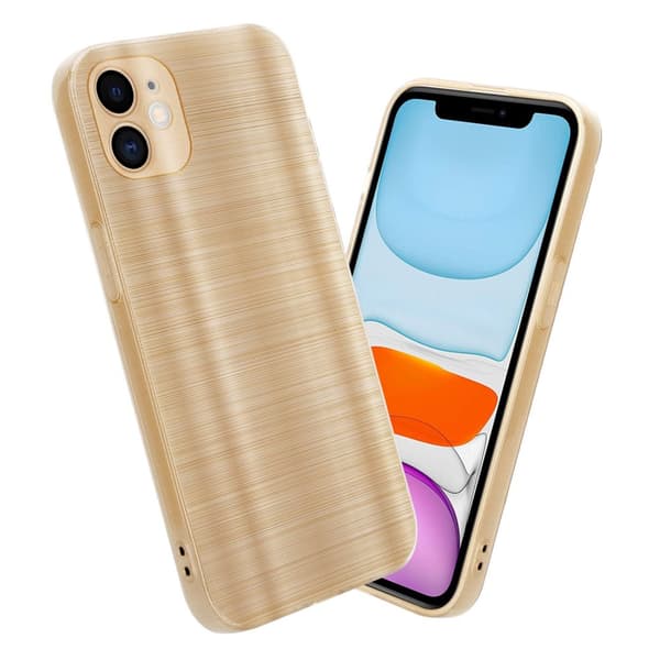 Deksel til iPhone 11 Beskyttelsesdeksel laget av fleksibel TPU-silikon i børstet design
