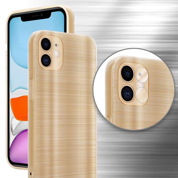Deksel til iPhone 11 Beskyttelsesdeksel laget av fleksibel TPU-silikon i børstet design