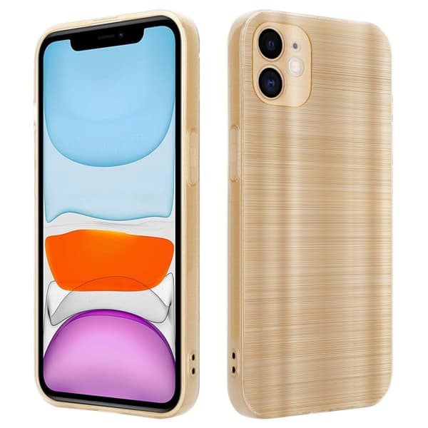 Deksel til iPhone 11 Beskyttelsesdeksel laget av fleksibel TPU-silikon i børstet design