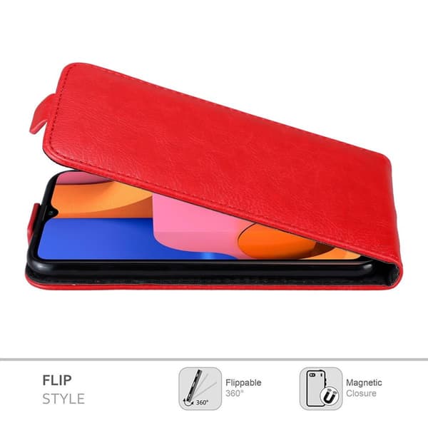 Deksel til Samsung Galaxy A20s Flip Etui med magnetisk lukking