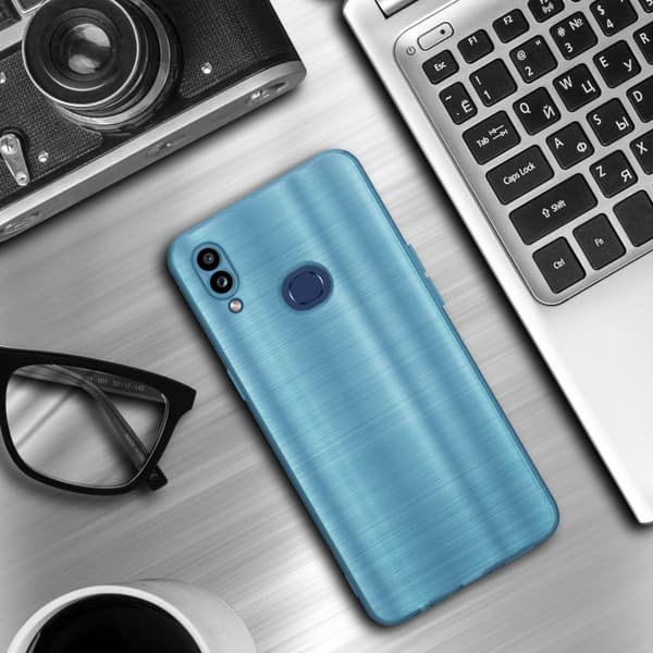 Samsung Galaxy A10s / M01s Skal Fodral Case Cover Mobilskydd av flexibelt TPU-silikon i borstad design