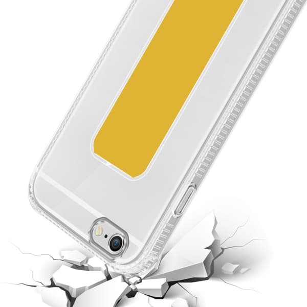 Deksel til iPhone 6 / 6S Beskyttelsesdeksel av fleksibelt TPU-silikon med holder og stativfunksjon