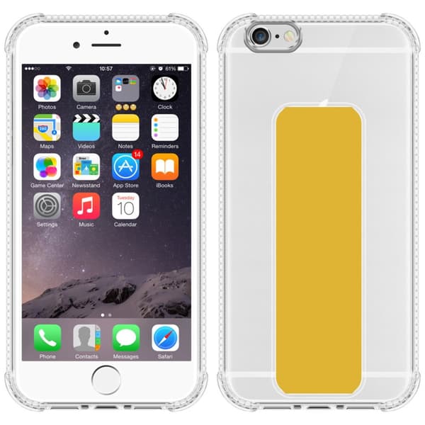 Deksel til iPhone 6 / 6S Beskyttelsesdeksel av fleksibelt TPU-silikon med holder og stativfunksjon