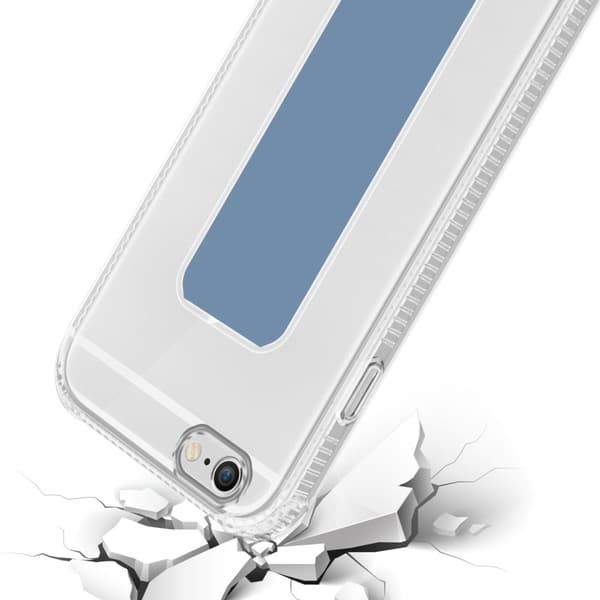 Deksel til iPhone 6 / 6S Beskyttelsesdeksel av fleksibelt TPU-silikon med holder og stativfunksjon