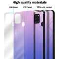 Miniatyrbilde 7 av 7: Deksel til Samsung Galaxy A21s Silikondeksel av TPU-silikon og bakside av herdet glass