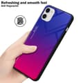 Miniatyrbild 6 av 7: iPhone 11 Skal Fodral i två färger av TPU-silikon och baksida av härdat glas Case Cover Mobilskydd