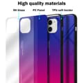 Miniatyrbild 7 av 7: iPhone 11 Skal Fodral i två färger av TPU-silikon och baksida av härdat glas Case Cover Mobilskydd