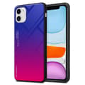 Miniatyrbild 1 av 7: iPhone 11 Skal Fodral i två färger av TPU-silikon och baksida av härdat glas Case Cover Mobilskydd