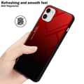 Miniatyrbild 6 av 7: iPhone 11 Skal Fodral i två färger av TPU-silikon och baksida av härdat glas Case Cover Mobilskydd