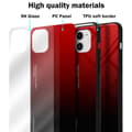 Miniatyrbild 7 av 7: iPhone 11 Skal Fodral i två färger av TPU-silikon och baksida av härdat glas Case Cover Mobilskydd
