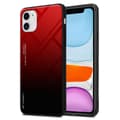 Miniatyrbild 1 av 7: iPhone 11 Skal Fodral i två färger av TPU-silikon och baksida av härdat glas Case Cover Mobilskydd