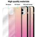 Miniatyrbild 7 av 7: iPhone 11 Skal Fodral i två färger av TPU-silikon och baksida av härdat glas Case Cover Mobilskydd
