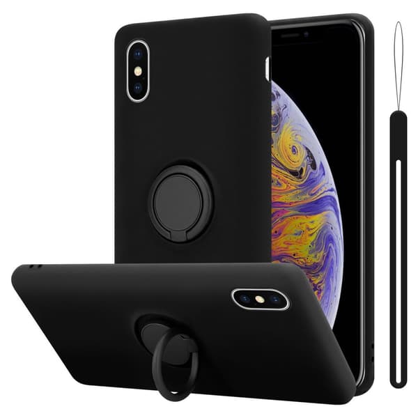 Skal kompatibel med iPhone XS MAX Fodral Mobilskydd av flexibelt TPU-silikon med ring Skyddsfodral Case Cover