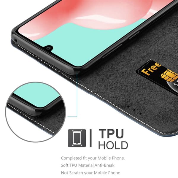 Lommebokdeksel til Samsung Galaxy A41 Deksel med magnetisk lukking, stativfunksjon og kortlomme