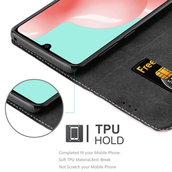 Lommebokdeksel til Samsung Galaxy A41 Deksel med magnetisk lukking, stativfunksjon og kortlomme