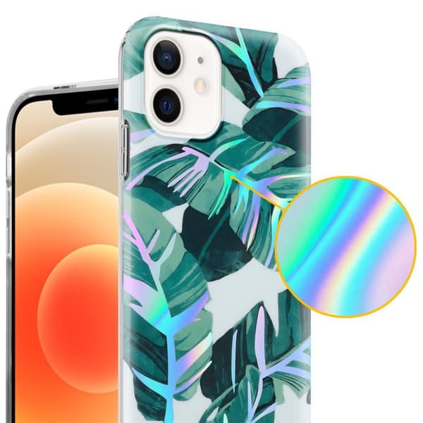 iPhone 12 / 12 PRO Skal Fodral av TPU-silikon med blommönster Mobilskydd