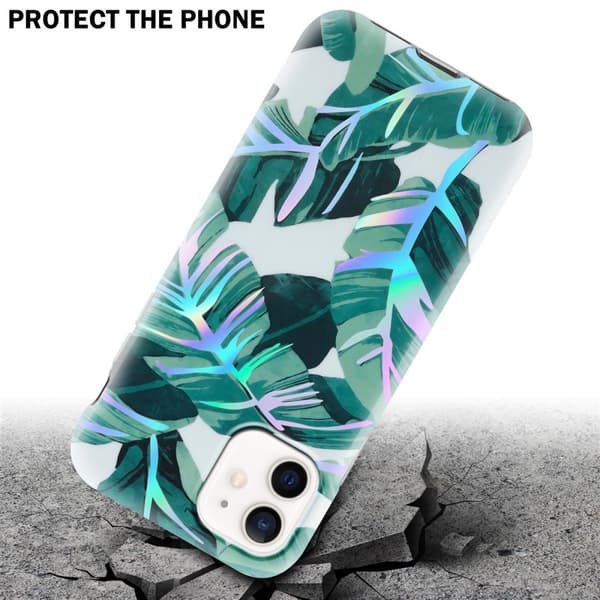 iPhone 12 / 12 PRO Skal Fodral av TPU-silikon med blommönster Mobilskydd