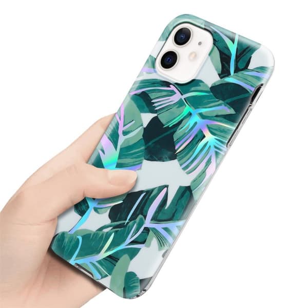 iPhone 12 / 12 PRO Skal Fodral av TPU-silikon med blommönster Mobilskydd