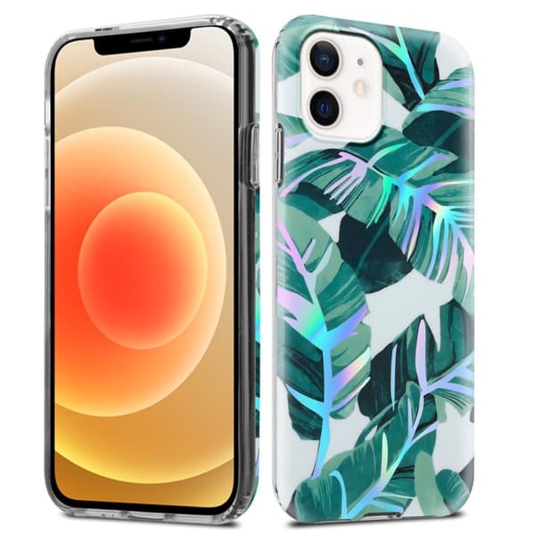 iPhone 12 / 12 PRO Skal Fodral av TPU-silikon med blommönster Mobilskydd