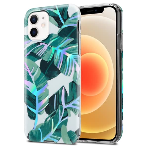 iPhone 12 / 12 PRO Skal Fodral av TPU-silikon med blommönster Mobilskydd