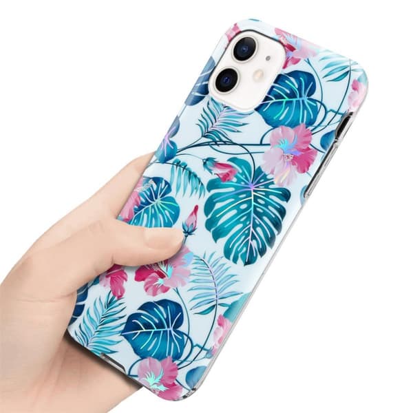 iPhone 12 / 12 PRO Skal Fodral av TPU-silikon med blommönster Mobilskydd